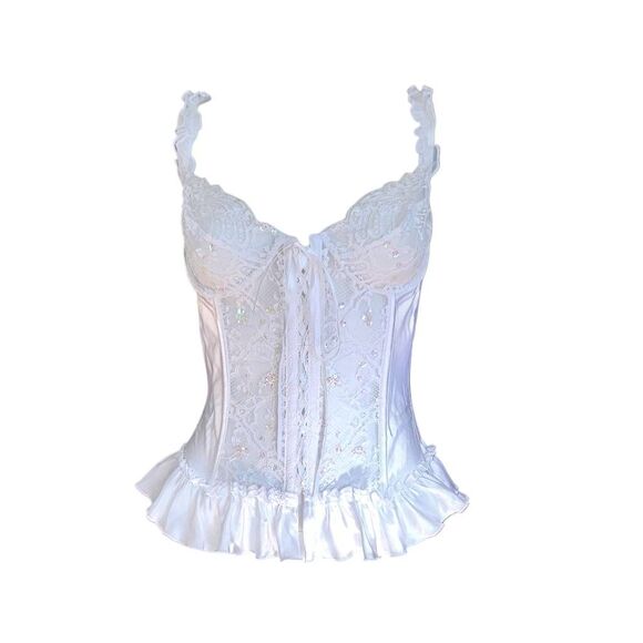 frederick’s of hollywood vintage lace corset - Picture 1 of 8